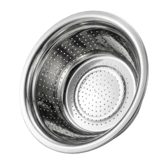 Kit 2 Escorredores De Aço P/ Massas Arroz Legumes Inox 30cm.
