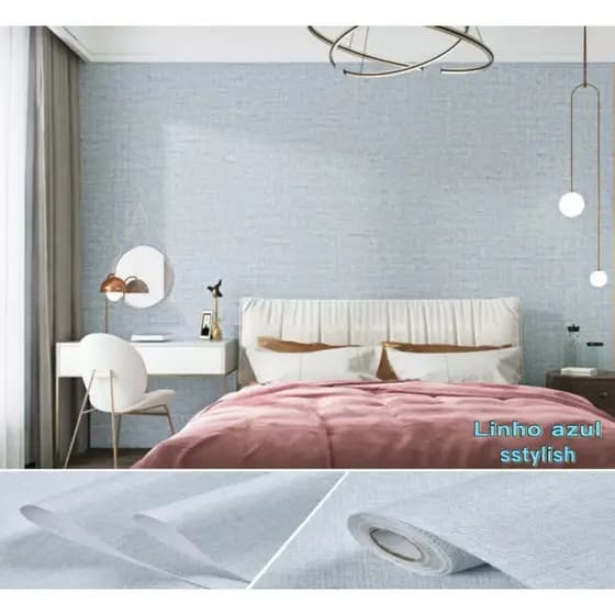Papel De Parede Adesivo Decoração 3D Linho Texturizado Para Casa