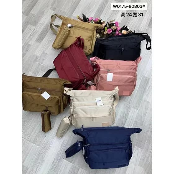 Bolsa de Nylon Impermeável Moda Feminina Bolsa de Ombro Com Estojo W0175-80803