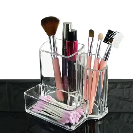 Organizador Porta Pincel Batom Esmalte Lápis Transparente