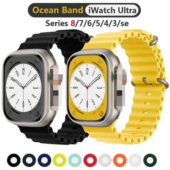 (Só a correia, não o relógio)Pulseira correa De silicone Para Relógios Apple 49mm 45mm 44mm 40mm 42mm Série iWatch Ultra