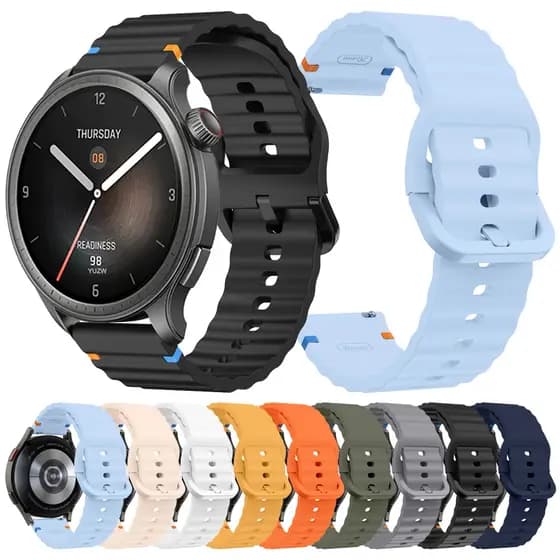 Pulseira Esportiva De 20mm 22mm Para Amazfit bip 6/5/GTR 4 Pro/3/2/GTS 4 mini balance Watch Correa Samsung Galaxy 7 6 5