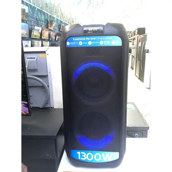 Caixa De Som 1000 W GRANDE Philips Bluetooth Potente Portátil karaoke Entrada Para Microfone Usb Leds X-Neon