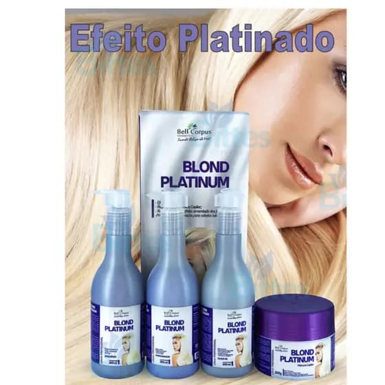 Kit Matizador bell corpus ( Shampoo + Condicionador + Máscara +creme pentear ) ideal para cabelos,plateados, loiros