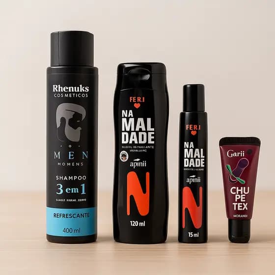 Kit For Men Cabelo e Barba Homens Combate a Caspa ( Sabonete liquido,perfume
