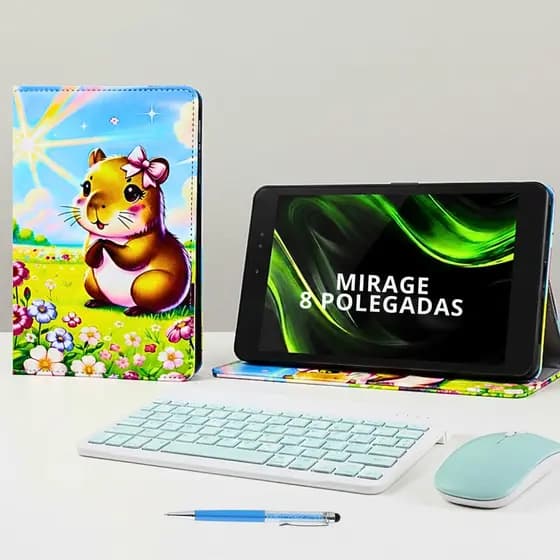 Kit Infantil Para Tablet Mirage 8 Pol Capa + Teclado+ Caneta Sortido Feminino