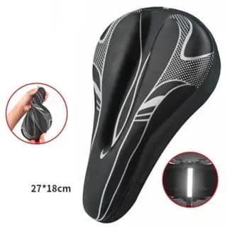 Capa Gel Banco Selim Almofada Forro Para Bicicleta Ajustavél