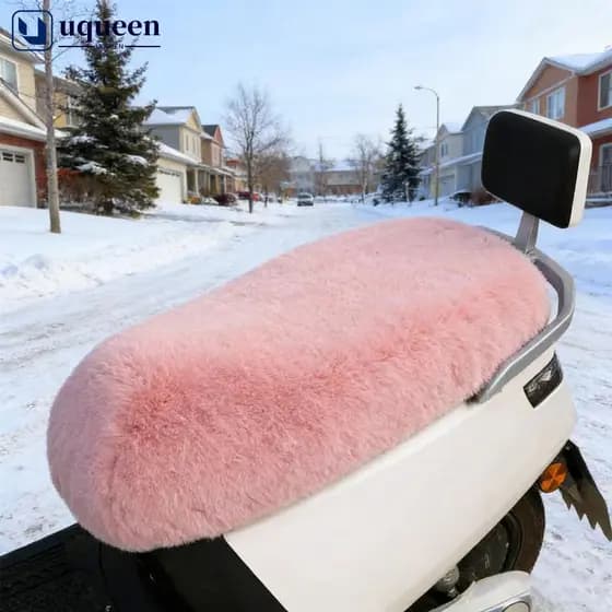 UQUEEN Selim De Bicicleta Elétrica Pelúcia Macio Capas De Assento Traseiro Ciclismo Almofada Sela Confortável C2S4