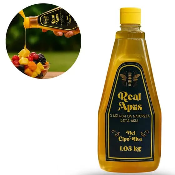 Mel Cipó-Uva Puro 1kg – Direto do Apiário, Livre de Conservantes, Sem Aditivos, Organico, Natural, Mais Saude Qualidade