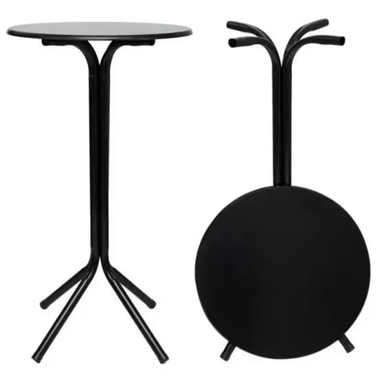 Mesa Bistrô Alta Redonda Preta Desmontavél – Mesa para Bar, Restaurante, Varanda, apartamentos e Eventos