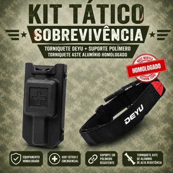 Torniquete Tático + Suporte IWB Polímero/Torniquete DEYU BISON/Aph Tatico (TNQ-02)