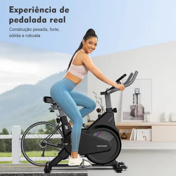 Bicicleta ergométrica com monitor LCDD Cor:Branco