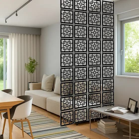 Decoração divisória de ambiente sala cozinha escritório painel em MDF kit 6 12 18 e 24