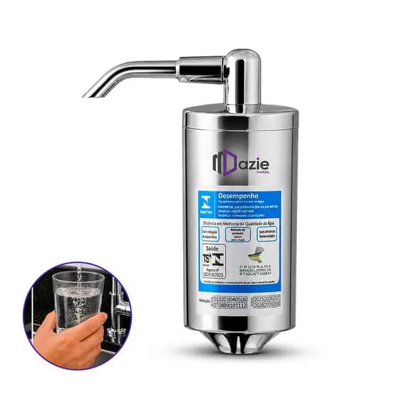 Filtro Para Torneira Com Refil Blindado Carbon Block Purificador De Água Cozinha