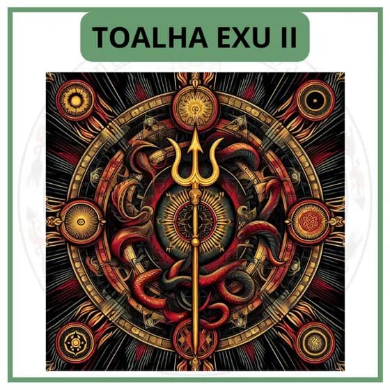 Toalha para Jogo de Tarot 0,70x0,70cm Exu II