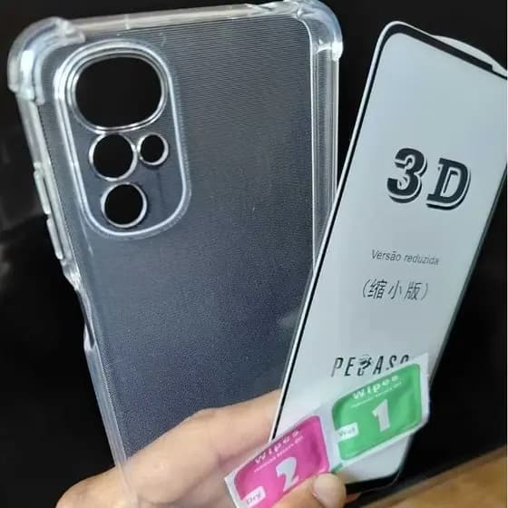 Capinha Moto G22 TPU Transparente ou Kit Capa + Película de Vidro 3D Cerâmica ou Privacidade | Proteção Completa