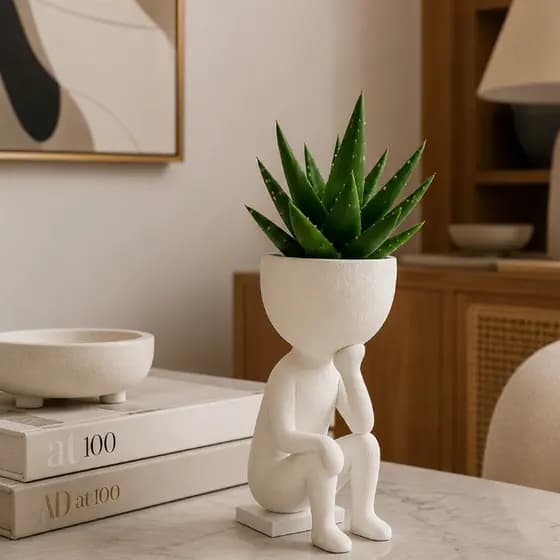 Vaso Decorativo Pensador Cachepot Minimalista Moderno