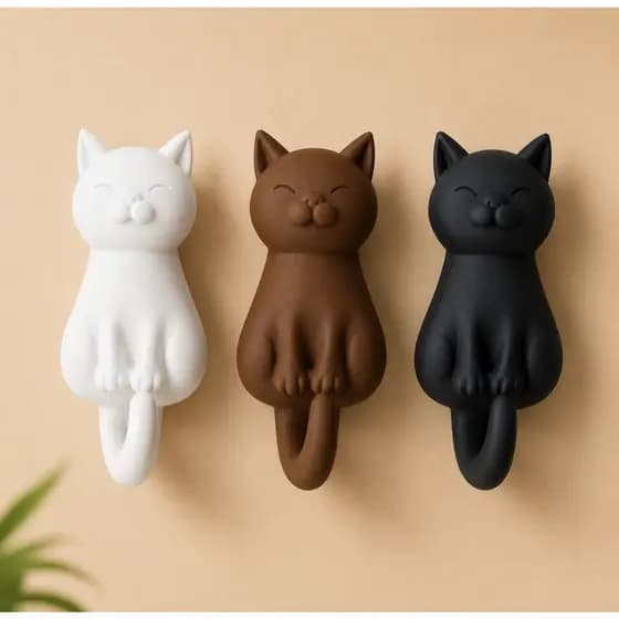 Gancho Gatinho Decorativo Porta objeto Grande Premium