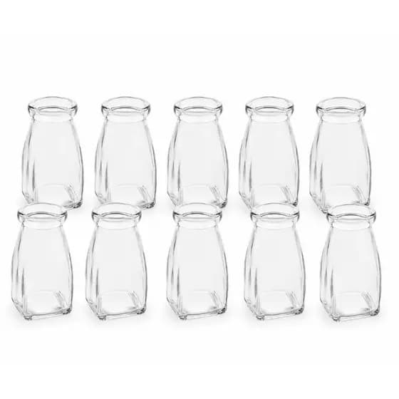 Kit 10 Vasos Vidro Liso Decorativo Mesa Lembrancinha Solitario