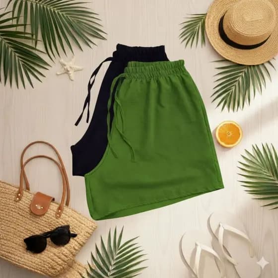 Kit 2 Short Feminino Duna shortinho Leve Tendência Dia a Dia