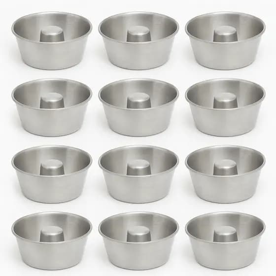 Kit 12 Formas Mini Nº10 200ml Mini Pudim Bolo Vulcão Doces Confeitaria Gourmet Promoção