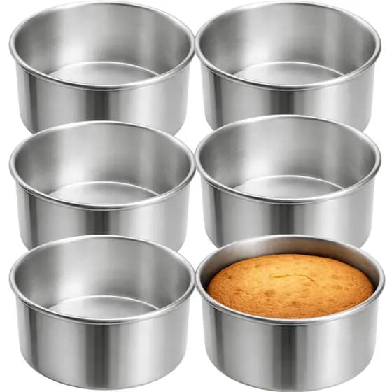 Kit Formas Bento Cake Nº10 300ml Alumínio Forma Bolo Individual Confeitaria Gourmet Festas