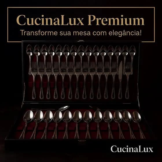 Conjunto de Talheres Inox 76 Peças Mesa Jantar Elegante