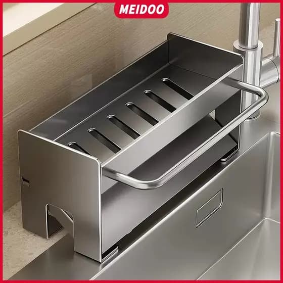 MEIDOO Prateleira para Cozinha, Escorredor de Bancada, Organizador para Esponjas, Impermeável