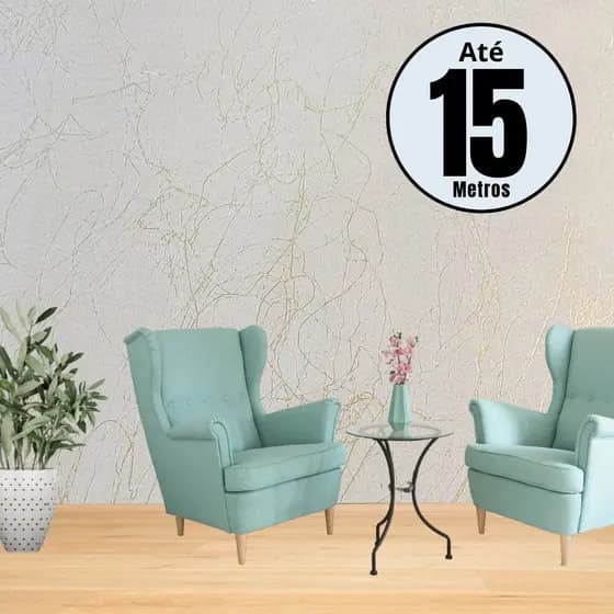 Papel de Parede Premium Mármore Fios Dourado Rolo 5m x 45cm Autocolante Sala Cozinha