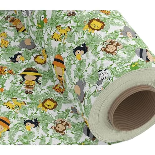 TNT Estampado Selva Safari - Decoração de Mesa e Parede 1,40m x 2,00m