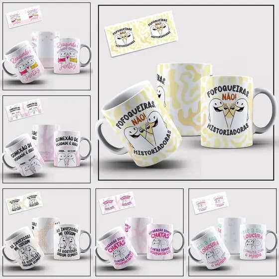Caneca flork amigas personalizada vários modelos 325ml volume07
