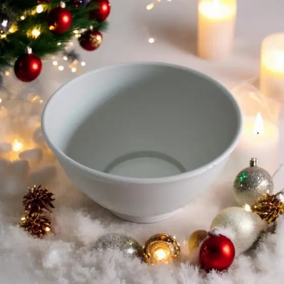 10 Pote Cumbuca Grande Plástico 800 ML Branco Sobremesa Acai