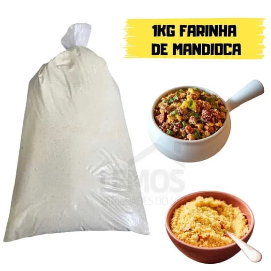 Farinha De Mandioca Torrada E Fina A Melhor Da Bahia 1 Kg Farinha Nordestina