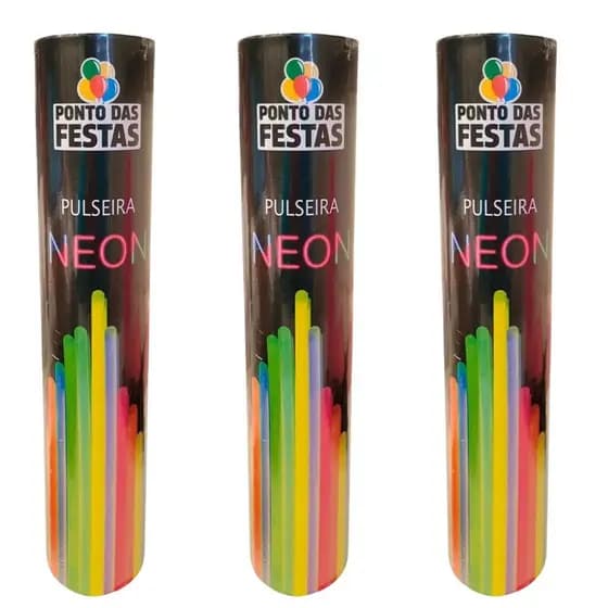 Combo 300 Unidades Pulseira Neon Adereços Balada Festa Led