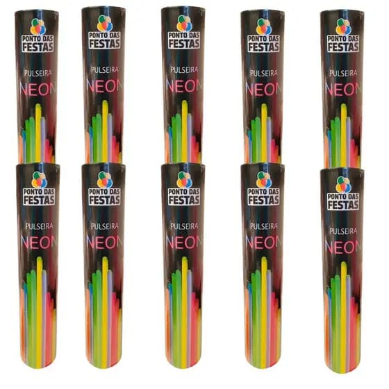 Kit 1000 Unidades Pulseira Neon Adereços Balada Festa Led