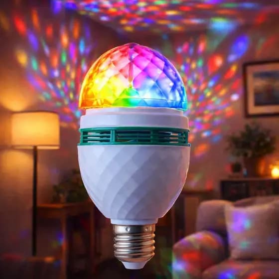 Lâmpada Led Globo Colorida Rotativa Giratória Festa 110v/220v