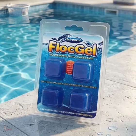 Hidroazul Floc Gel 4 Unidades 90g - Clarificação de Piscinas - Fácil Aplicação e Eficiente