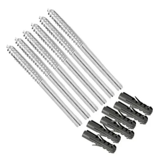 10 Suporte Invisível Para Prateleira Estilo Flutuante Parafuso em Aço 110mm