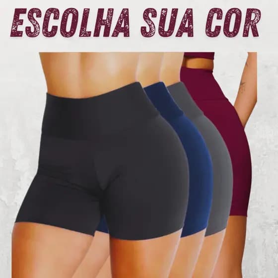 kit 4 short legging meia coxa lisa suplex cintura alta fitness excelente qualidade