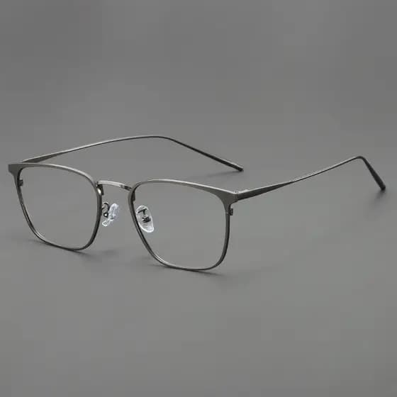 Nova Moda Metal Quadrado Óculos Quadro Masculino Anti Luz Azul Lente Transparente Ópticos