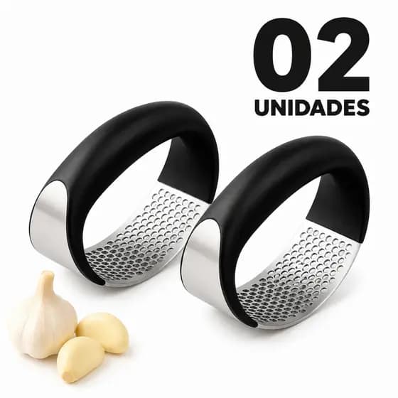 Espremedor de Alho Amassador - Aço Inox e ABS Resistentes, Ideal para Culinária Diária