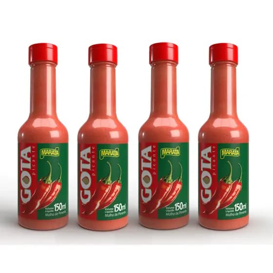 Kit 4x Molho de Pimenta Gota Maratá 150ml