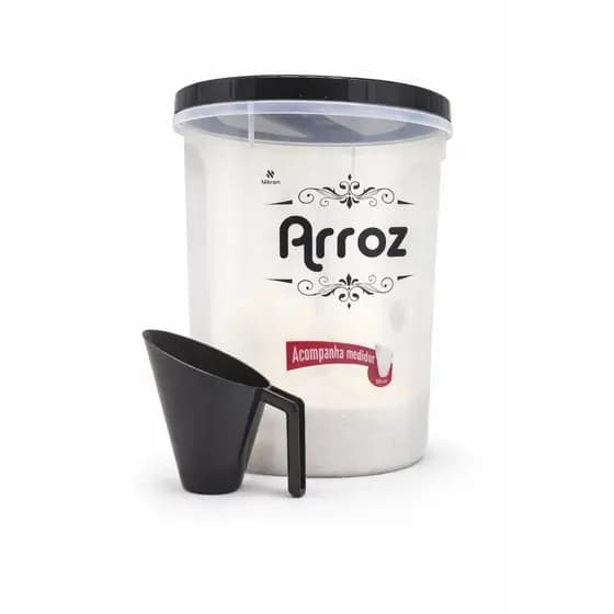 Pote com Tampa de Rosca para Arroz 5,8L com Medidor – Nitron