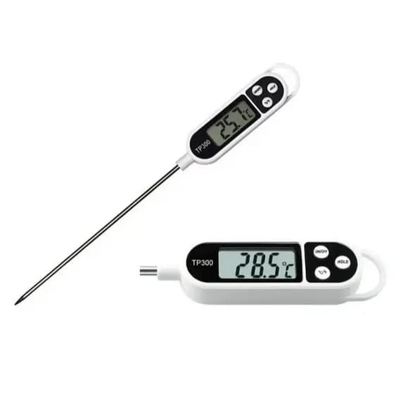 Termômetro Digital Culinário Espeto alimento cozinha TP300 Com Certificado de Calibração Resistente haste inox até 300 C