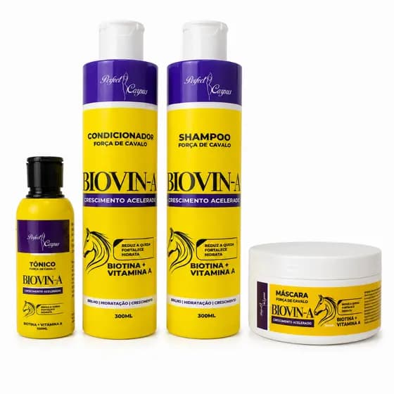Kit Biovin-A Força de Cavalo Completo – Shampoo Condicionador Máscara Tônico Perfect Corpus