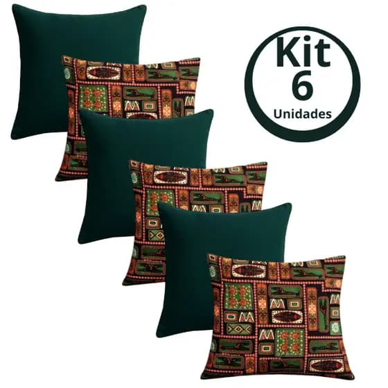 Kit 6 Capas Para Almofada 45x45 De Sofá Decorativas Diversas Cores Com Zíper Promoção Barato