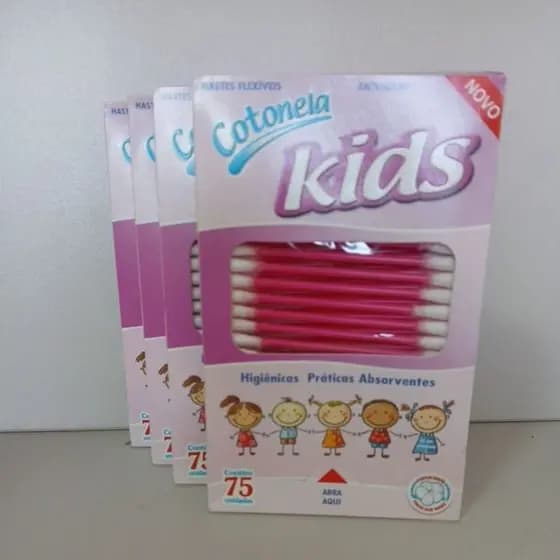 Cotonete Rosa 300 unidades