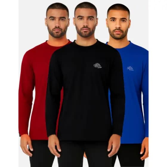 Kit 3 Camisa Manga Longa Térmica Proteção Uv 50+ Segunda Pele Camiseta Blusa Malha Fria