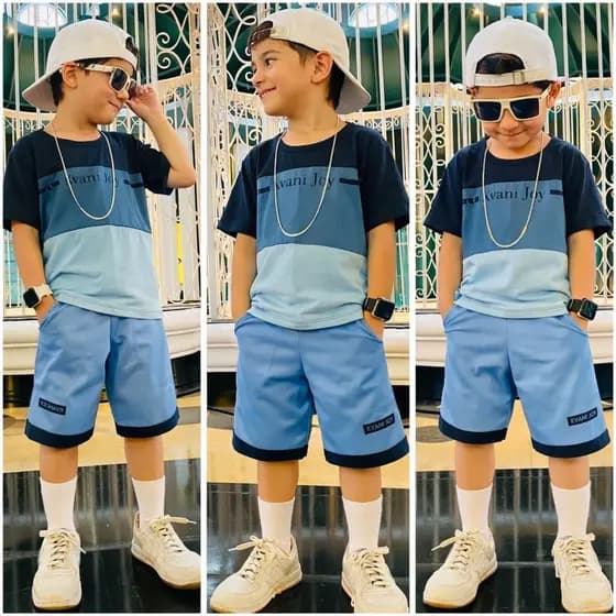 Conjunto Infantil Masculino Verão - Camisa e Bermuda Confortável - Tamanho 2 ao 12 Anos