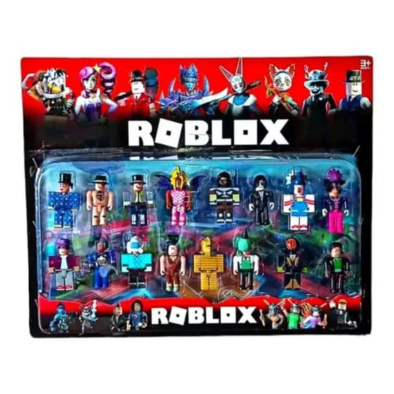cartela 16 bonecos Roblox lançamento 8 cm